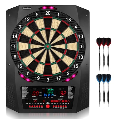 Electronic Dartboard, Electric Soft Tip Dart Boards for Adults with Heckler and Lights Effects,...