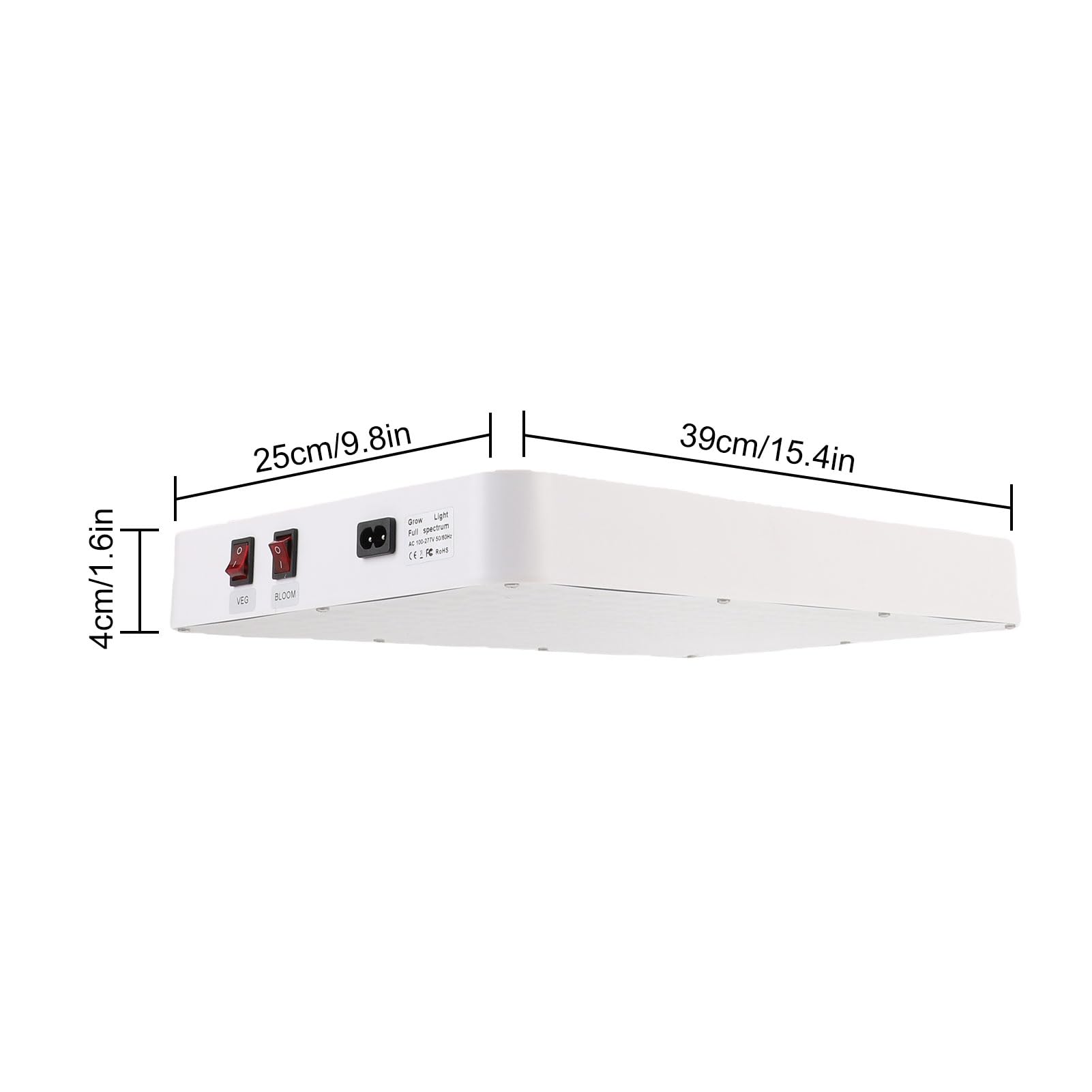 Pełnospektralna do Roślin, 90 W, strumień świetlny 2538, Wisząca do Uprawy Roślin, do Siewu Nasion i Kwitnienia Warzyw, Uprawy Roślin (Wtyczka UE (AC 220-240V 50 Hz))