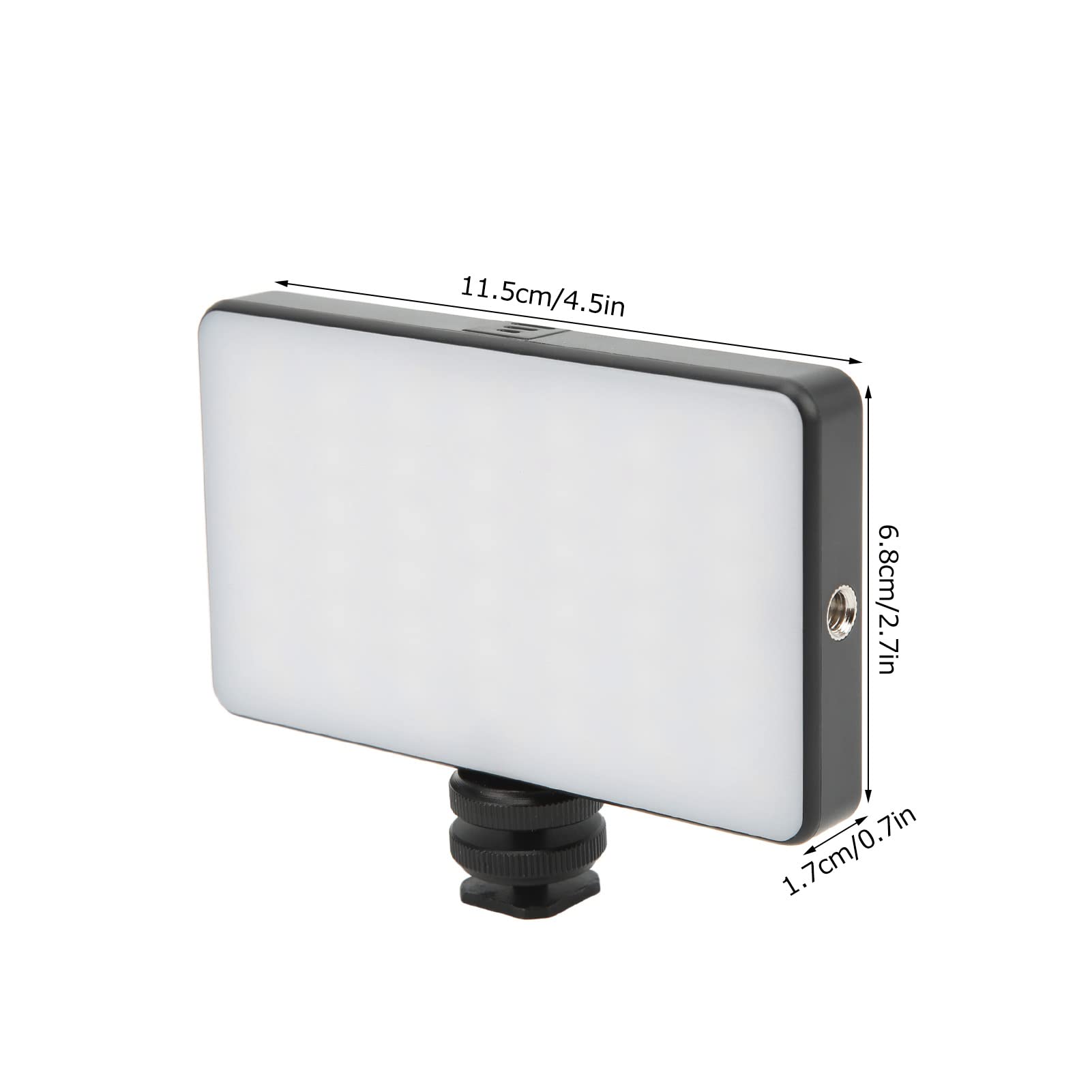 Luce Video a LED RGB Sulla Fotocamera, Luce Mini Fotocamera 3100mAh Lampada da Pannello Dimmerabile Ricaricabile da 2500K a 9000K, Luce di Riempimento per Fotografia a LED per Illuminazione Video per