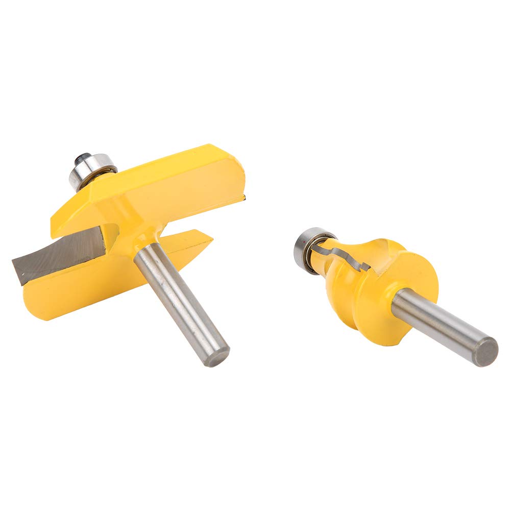 2 Pièces Tige de 8 mm Ensemble d'Embouts de Routeur, Fraises à Main Courante et Bords de Table en Carbure Outils de Coupe-Fraisage pour Le Travail Du Bois pour Professionnels et Débutants