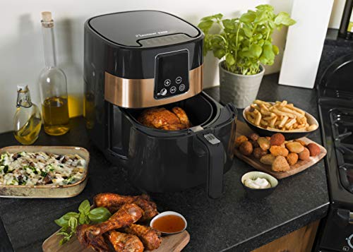 Bestron XXL Digitale Heissluft-Fritteuse, Mit PrepAir-Technologie, Fritteuse mit digitalem Display und Touchscreen, 4 Liter, 1.300 Watt, Schwarz/Kupfer – Bild 7