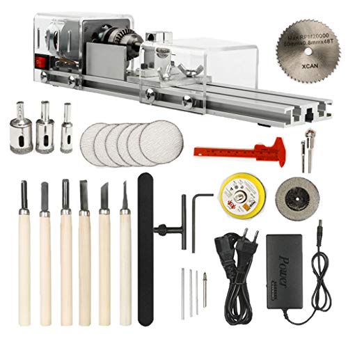 Image of Mini Lathe Beads Machine Wood Working DIY Rotary Tool for Grinding EU Clear