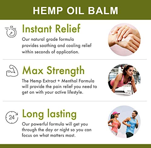 GPGP GreenPeople Natural Hemp Extract Balm - 300,000MG - Hemp Cream is Suitable for Muscles, Back, Ankle, Knees - 1.7oz - Image 4