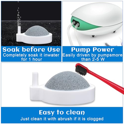 Image of Telooco Aquarium Air Stone 2 Inch Fish Tank Air Bubbler High Dissolved Oxygen Diffuser for Fish Tank Aquarium and Hydroponic Bubble Release Tool
