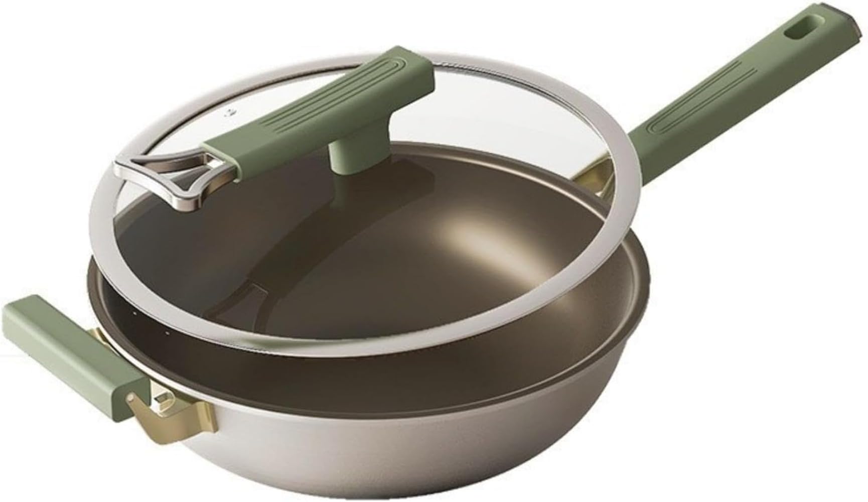 Amazon｜チタン鍋には、チタンノンスティック中華鍋32/34cmの家庭用二