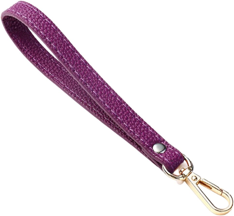 Adorable Pink Peri - Chic Vegan Leather Short Wristlet Strap Gold Hook Clasp Chain Purse Accessories Handbag Clutch Wallet image 3