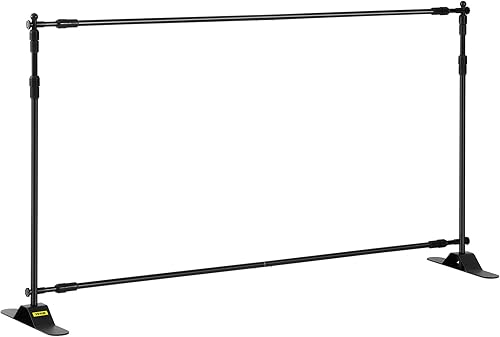 Miniatura 20 de VEVOR Soporte de telón de fondo, 5 x 6.5 pies, kit de soporte de fondo ajustable para fotos, soporte de fondo portátil con 3 barras transversales