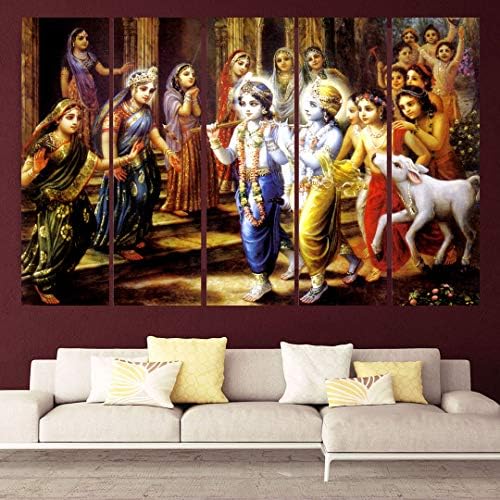 KYARA ARTS Big Size Multiple Frames, Beautiful Radha Krishna Wall Art
