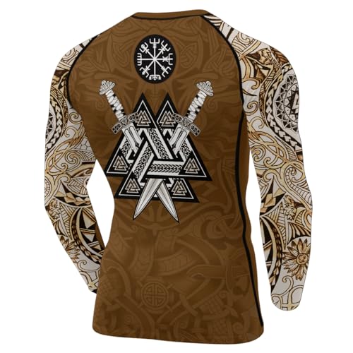Viking BJJ Ranked Full Sleeve Compression Rash Guards Shirt Perfect for Jiu Jitsu MMA, or Any Gym Workout3
