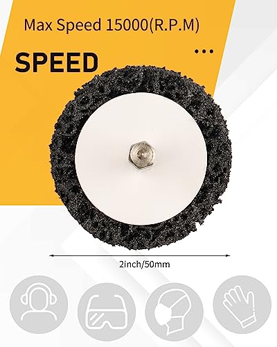 Zorunna 005-Z 2 Inch 4Pcs Quick Change Easy Strip Discs With 1/4 Inch Hex Shank, Paint Stripper Wheel thumb #4