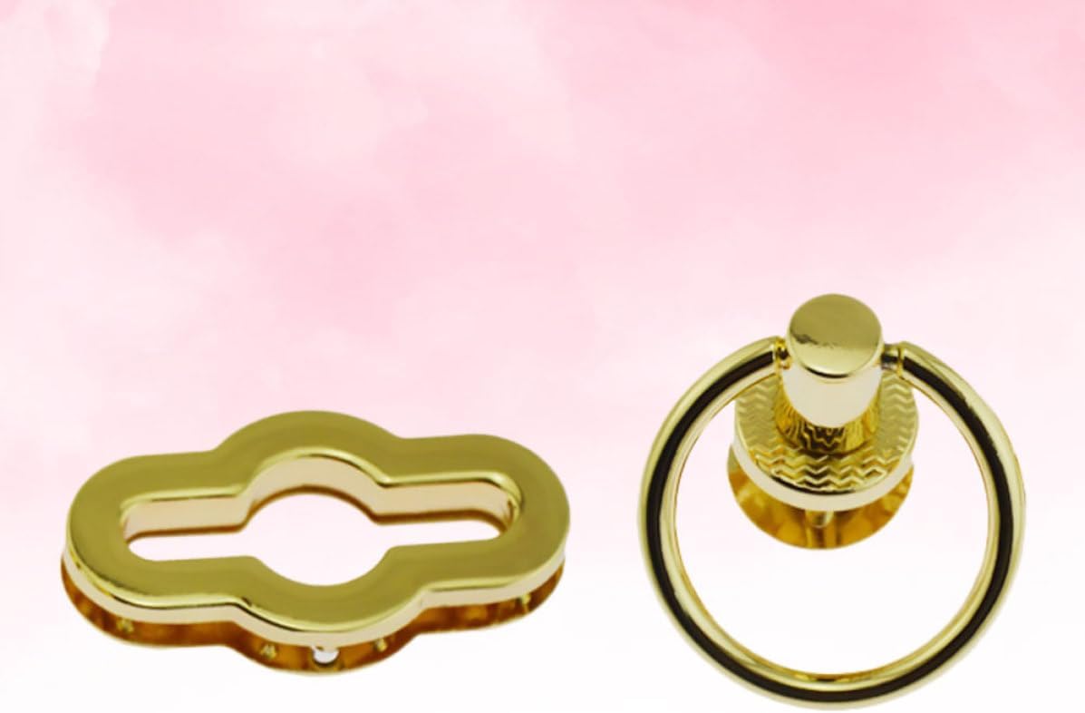 SECFOU 2 Pcs Zinc Alloy Padlocks for Suitcase Travel Locks Lightweight and Easy to Install with Screws Golden Finish Geometric Lock Accessories for Secure Luggage