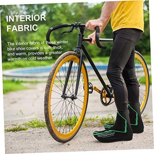 Funda para zapatos de ciclismo de invierno, impermeable y térmica, con tiras reflectantes, unisex miniatura 4