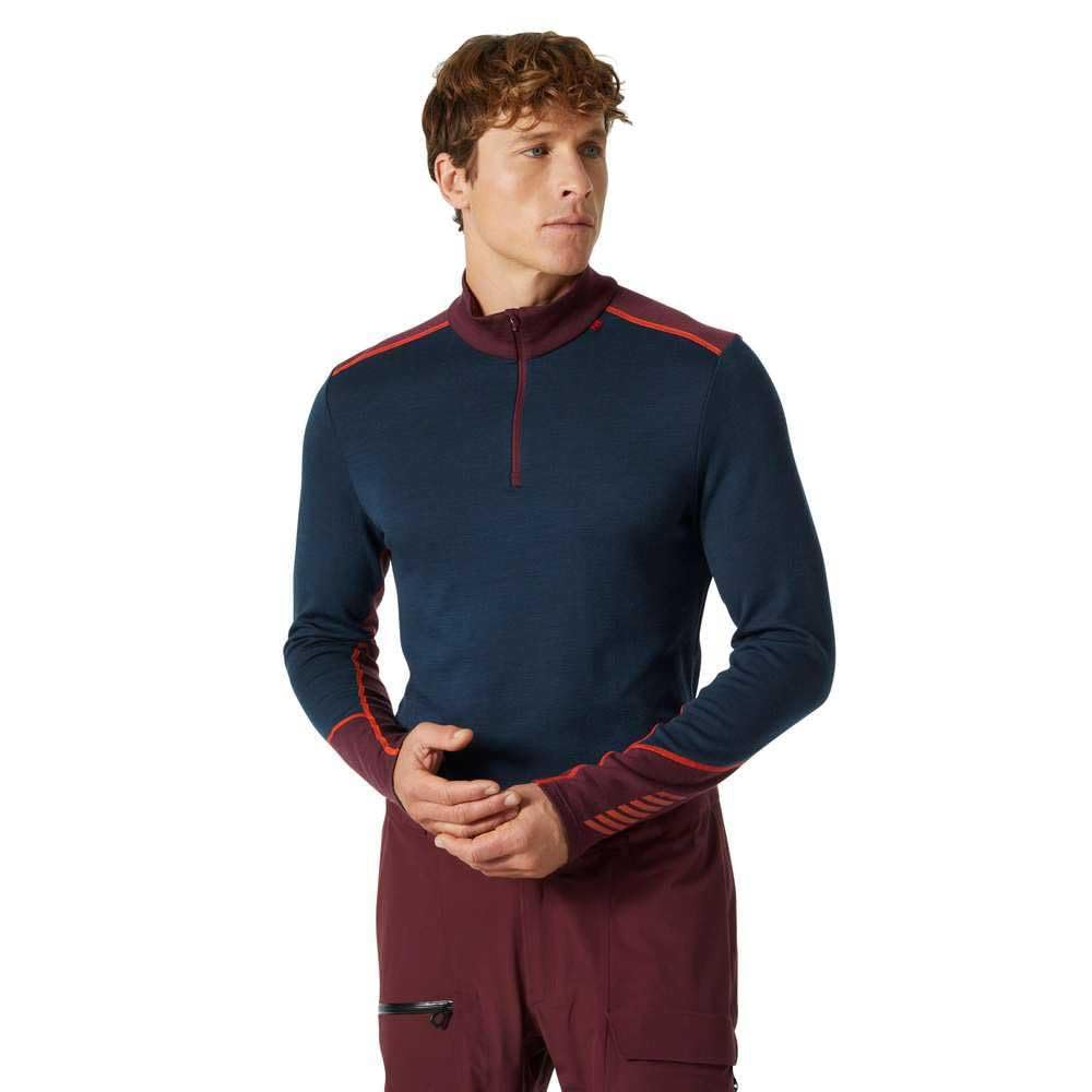Helly-Hansen LIFA Merino Midweight Half-Zip Base Layer for Men - Performance Wicking Interior