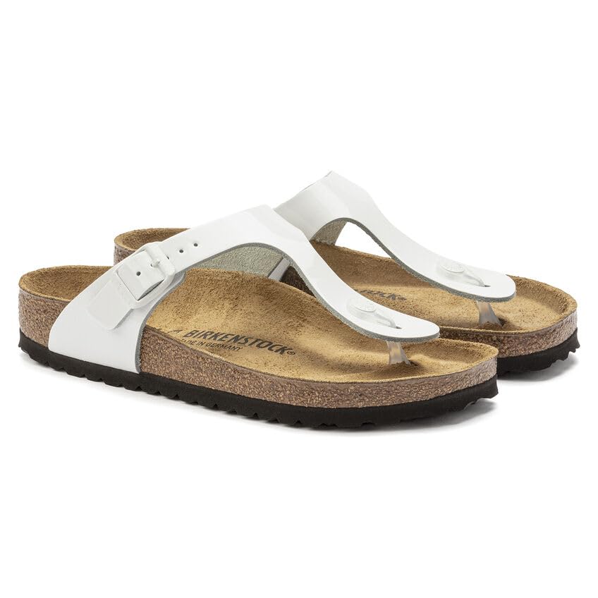 Birkenstock 1023897138 Gizeh White Pat LTR R 383