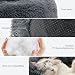 Lucky Sign Katzenbett Waschbar Flauschig Hundebett Rund Hundekissen Kuschel Katzenkissen Warm Katzenkorb Zum Schlafen für Mittelgroße Hunde und Große Katzen, (L) 60 cm Ø - Dunkelgrau