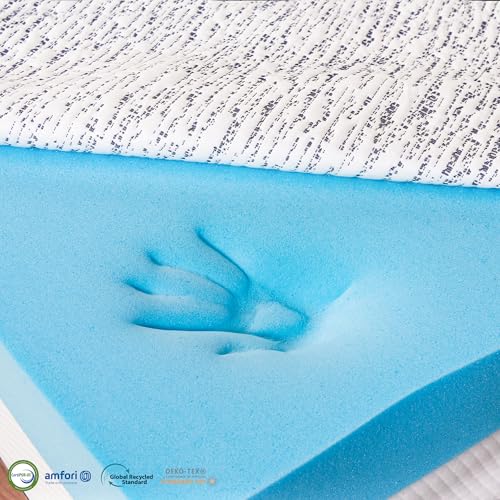 Subrtex Mattress Topper Twin XL, 4 Inch Memory Foam Mattress Topper for College Dorm, Soft Bed Topper with Removable Washable Cover, CertiPUR-US Certified