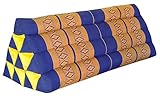 Kapok Thaikissen Kapok Thaikissen, Dreieck XXL in verschiedene Farben (82115 - blau/orange)