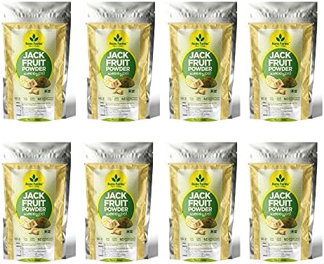 Rens Farms Well Matured Green Jackfruit Flour Gluten Free, Raw Jackbulb Jack Fruit Powder 250 Grams - Pack of 8