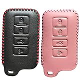 2Pcs Coolbestda 4Buttons Key Fob Cover Keyless Skin Jacket Remote Wallet Bag for 2019 2018 2017 Toyota Highlander Avalon Camry Corolla RAV4 HYQ14FBA