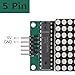 3PCS MAX7219 Dot Matrix Display Module LED Display Module 8X8 for Arduino,with 5 Pin Wire(Red)