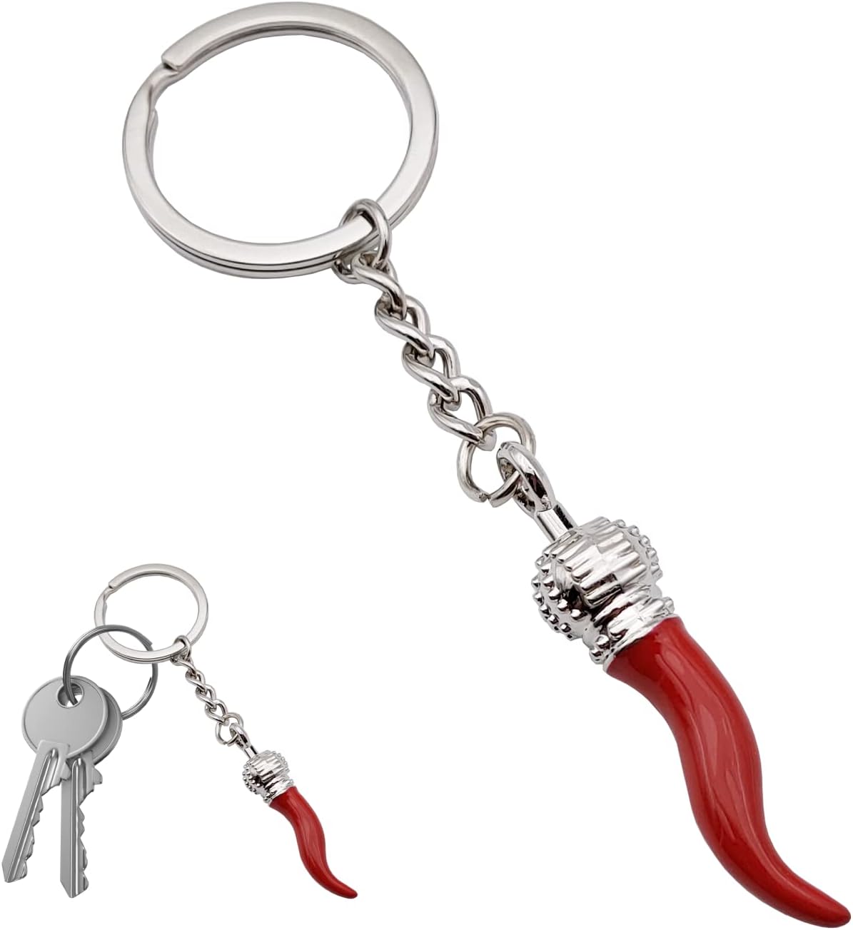 Cornicello Italien Porte-bonheur – Corne Rouge Porte-clés