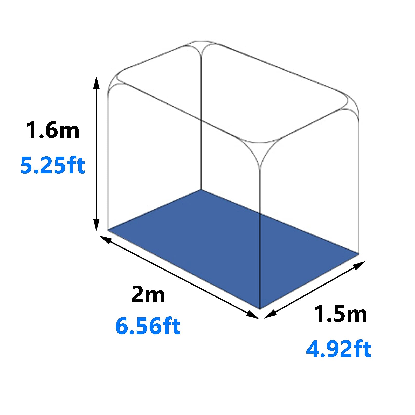 Zanzariera a Scomparsa per Esterni, Installazione di zanzariera a Scomparsa, Tenda da Campeggio Portatile con zanzariera (Dimensioni: 1,5x2x1,6 m)