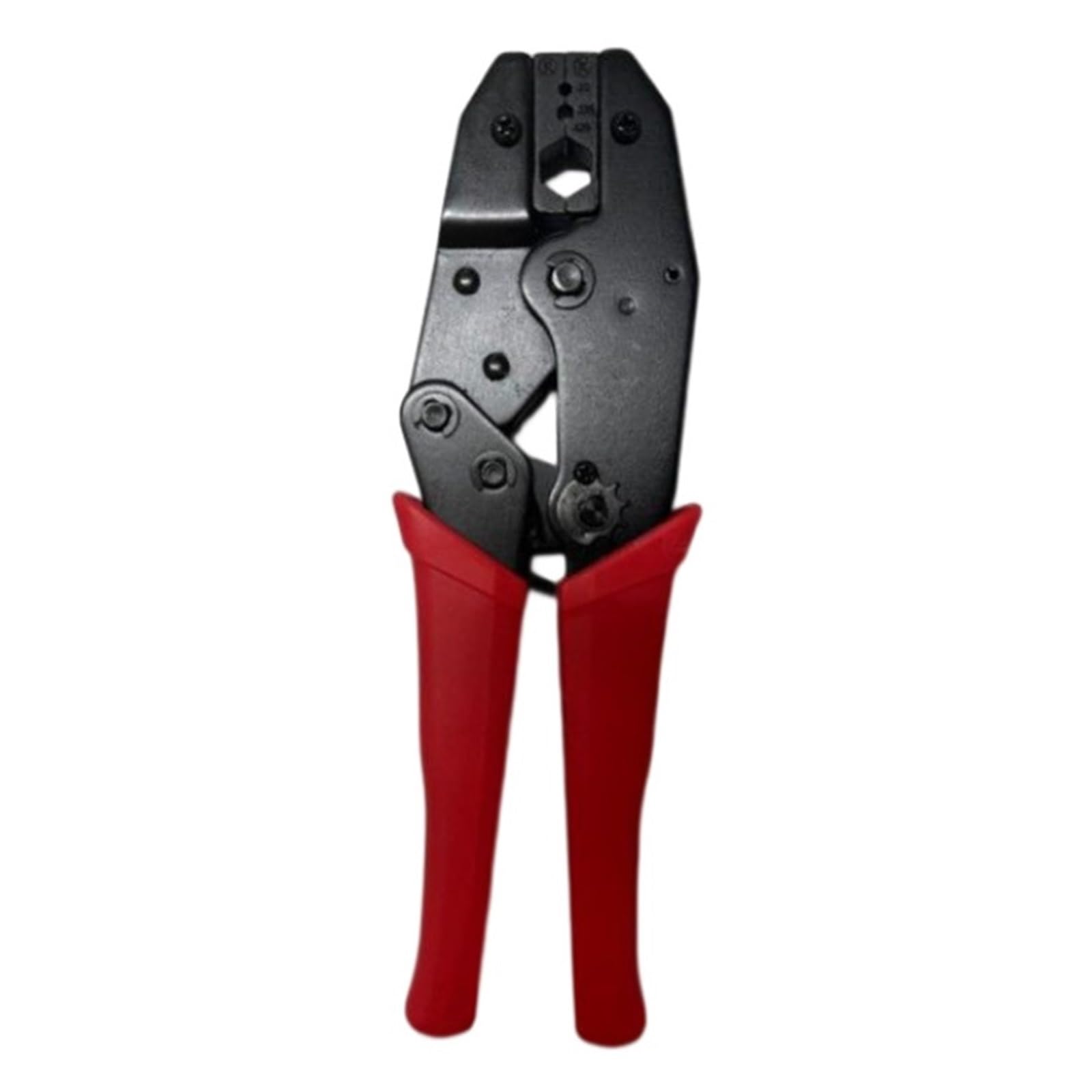 Crimpatrice A Cricchetto Pinza A Crimpare Strumenti For Ghiere Spellacavi A Cricchetto Maniglia di comando comoda(Red)