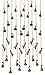 Shalimar's Showroom BR 18961 Set of 12 Brass Door Decorative Indian Style Fair Trade Wall Hanging Bells (23" String), 37, Asorted