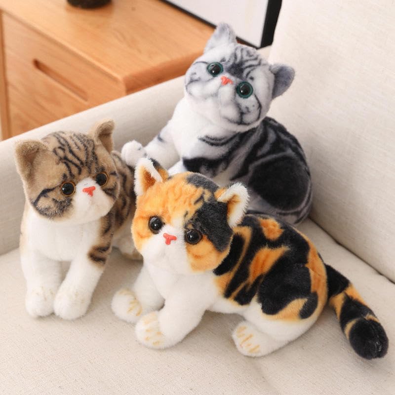 Image of Cat Soft Toy 20 cm - Cute Plush Stuffed Animal for Kids Boys & Girls | Soft & Cuddly Kitten Toy for Baby | Birthday Gift (Color May Vary)