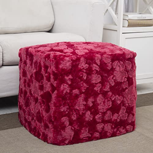DaDa Bedding DaDalogy Ottoman Pouf Cover Red Hearts in Love