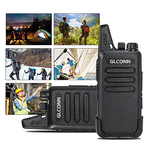 Walkie Talkies For Adults - Glconn Hands Free 2 Way Radio Walkie Talkies With Earpiece - Portable Two Way Radios Long Range Rechargeable For Store Hotel Commerical Government Hunting (2 Pack) #TOP6