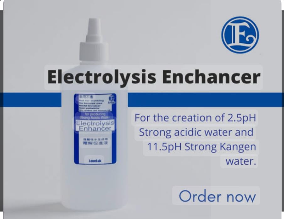 Electrolysis Enhancer Liquid Enhances Water Ionization For