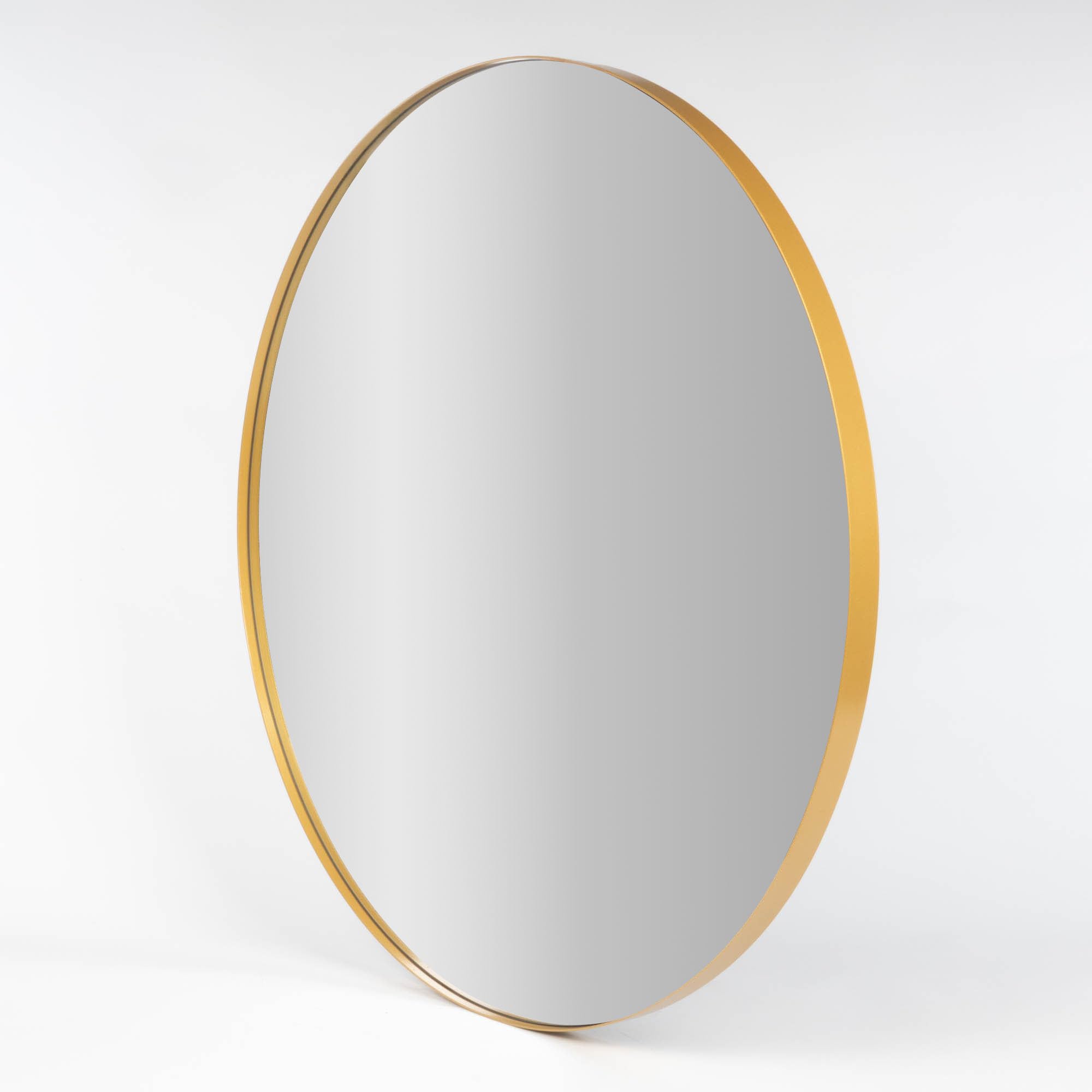 Miroir rond Noor, cadre en métal, Ø 80 cm (doré)