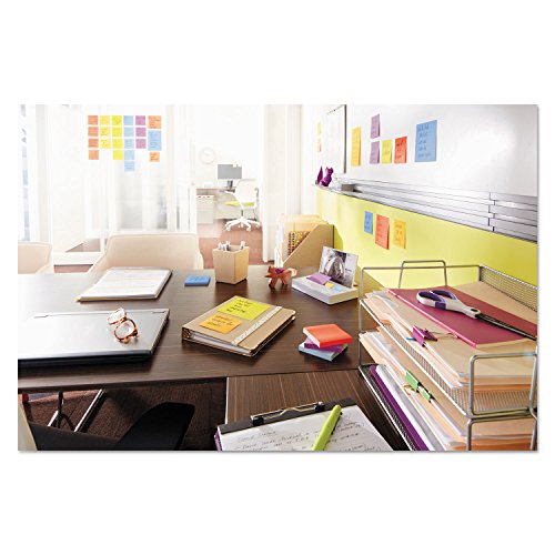 Image of Post-it Super Sticky Notes, 3 x 3-Inches, Canary Yellow /Electric Glow Collection, 24-Pads /Pack (654-24SSCYN)
