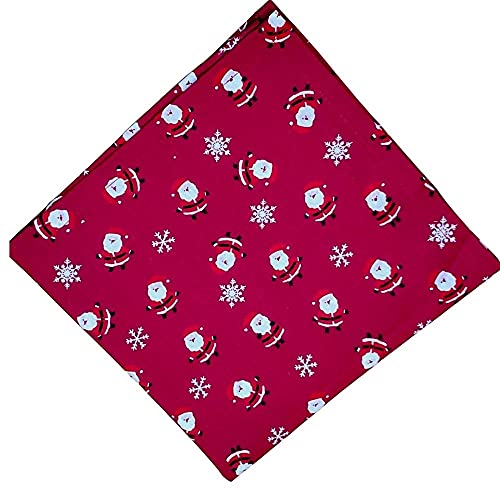 Kit 4 Guardanapos de Tecido Algodão Replica Papai Noel Vermelho 39cmx39cm
