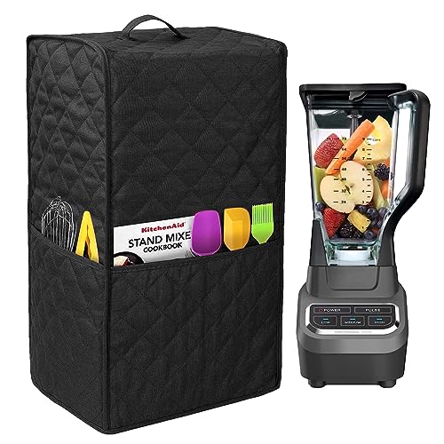 Funda para licuadora con bolsillo y asa, negra miniatura 2