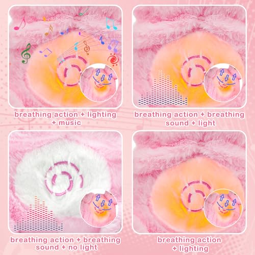 Relief Koala Plush with Breathing Action and Musical Lights (Pink), 6 centimetri - Image 3
