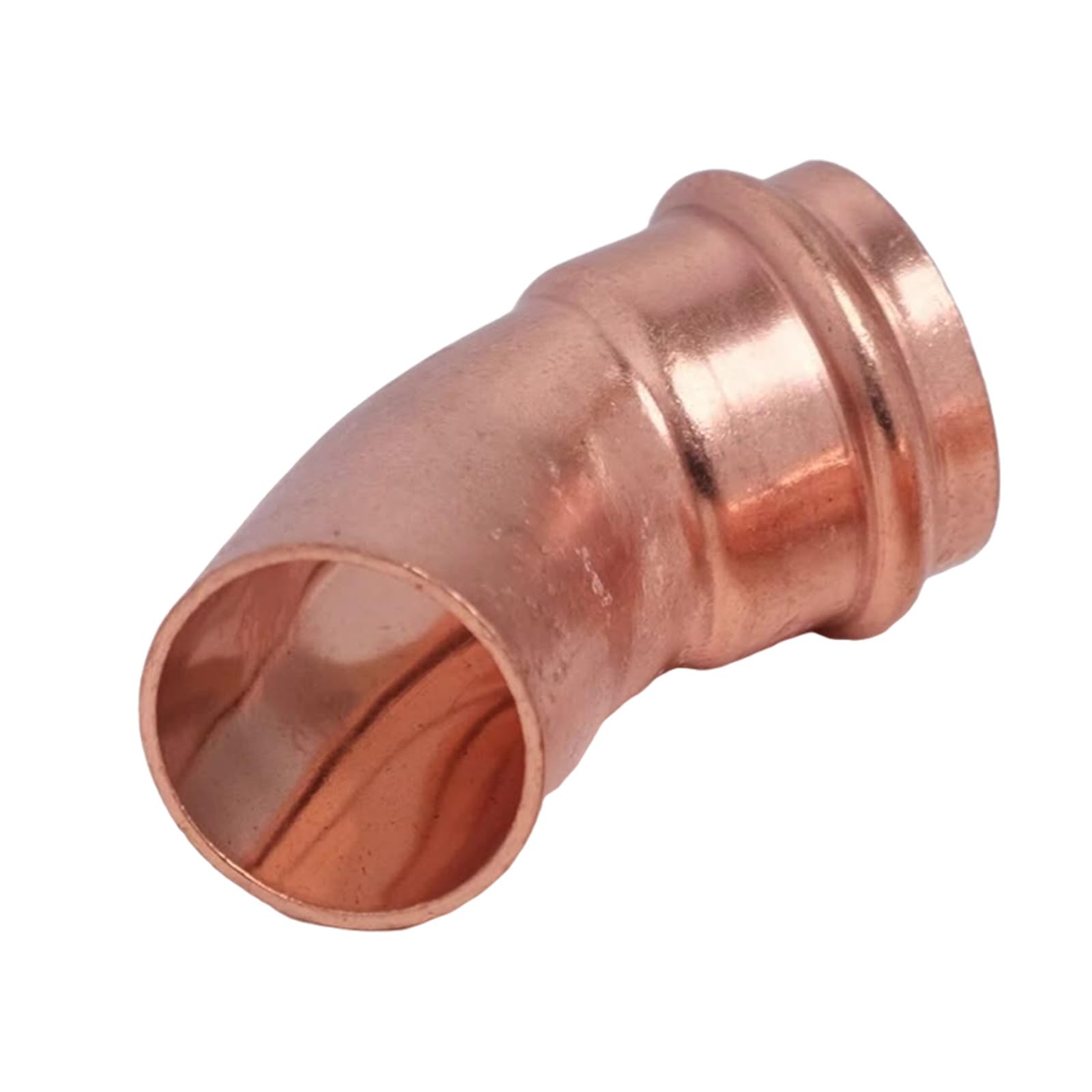 Tertioi 1-1/4 Pipe Fitting 45 Degree Copper Pipe Elbow Hot Water Supply Fitting Joint Ensures Stable Connection Endurance V-Shape Socket Elbow