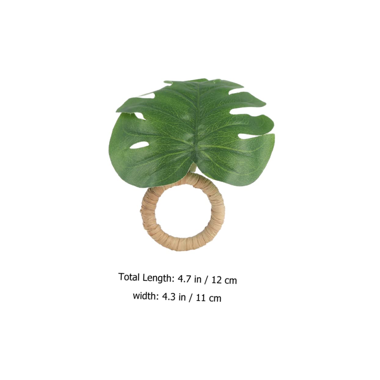 2 Set Portatovagliolo Vegetazione Portatovaglioli Per Tavoli Fiesta Arredamento Con Naturale Lascia Portatovaglioli Fibbia Del Tovagliolo Del Tavolo Da Pranzo Cannuccia 6 Pezzi*2