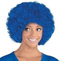 Curly Wig Fancy Dress Costume Accessory Blue
