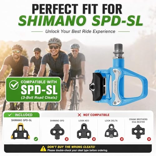 WOWSPORT Road Clipless Pedals