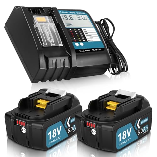 Amazon.co.jp: DOSCTT BL1860B 互換 マキタ 18v バッテリー 6.0Ah 互換