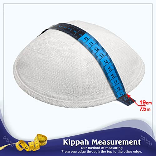 Image of Pack of 5-Pcs - Hq Satin /Linen /Velvet /Raw Silk /Suede Kippah for Men, Yamaka Hat Designed in Israel - Kippot Bulk