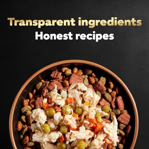 Image of Cesar Simply Crafted Wet Dog Food Toppers, Chicken & Peas, 1.3 oz, 10 Count | Real chicken #1 ingredient, 4 key ingredients, no by-products or artificial flavors, slow-cooked, single-serve tubs