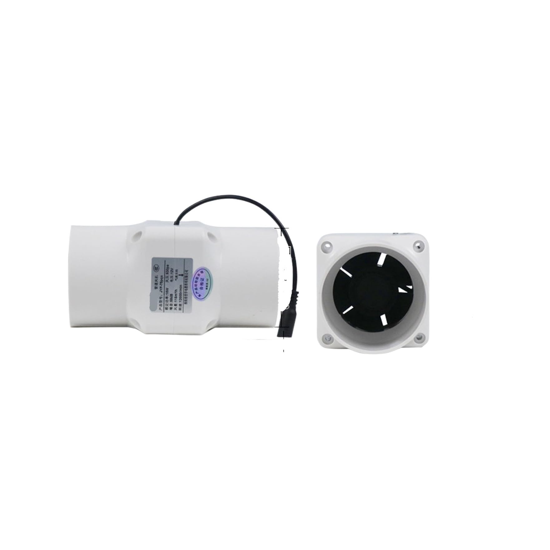 Extractor de tubo de 3 pulgadas y 75mm para ventilación monocapa de 12V y 110V