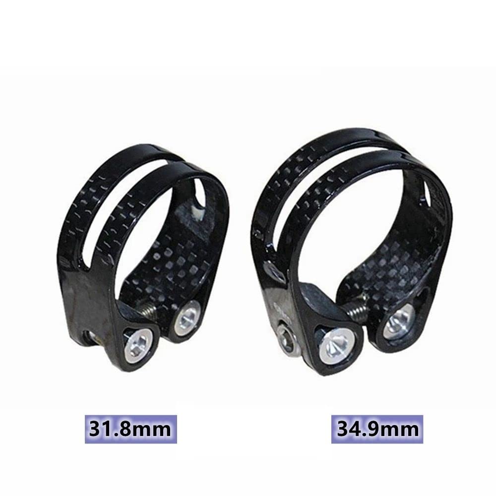 Bicicletta Sella Morsetto Morsetto reggisella for bicicletta leggero 14g in fibra di carbonio 3k lucido/opaco 31,8 mm adatto for reggisella da 27,2 mm 34,9 mm adatto for reggisella da 31,6 mm Morsetto