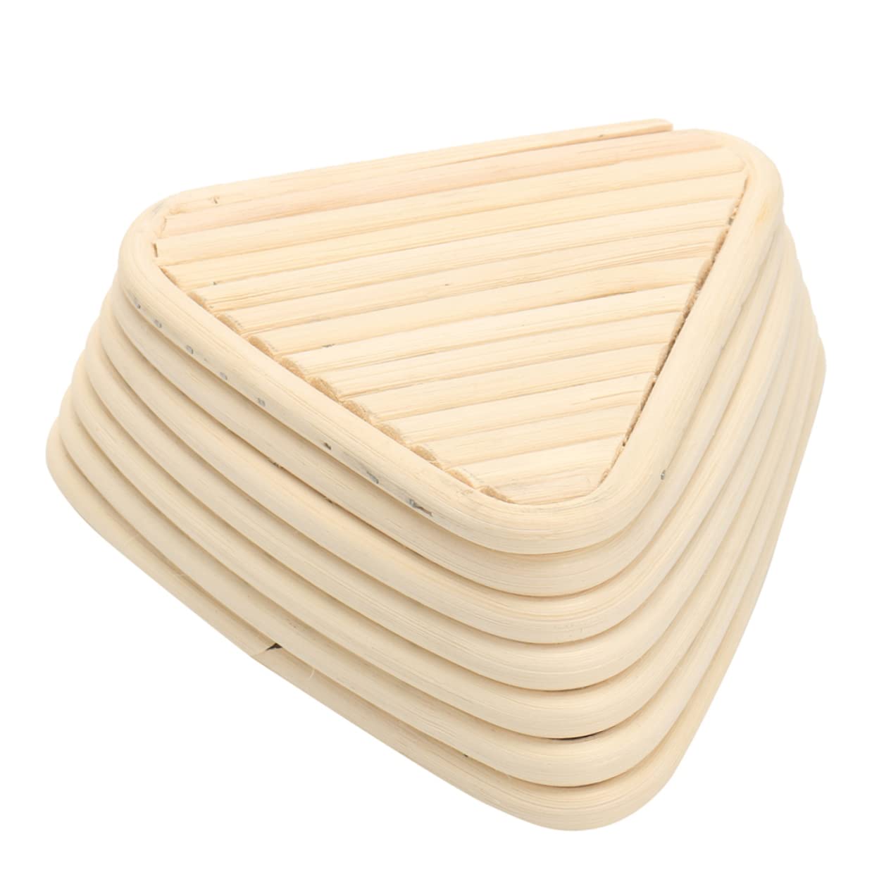 VINTORKY Triangle Bread Basket Unbleached Natural Rattan Baking Tool for Dough Proofing Shaping for Artisan Breads Home Baking Non Stick