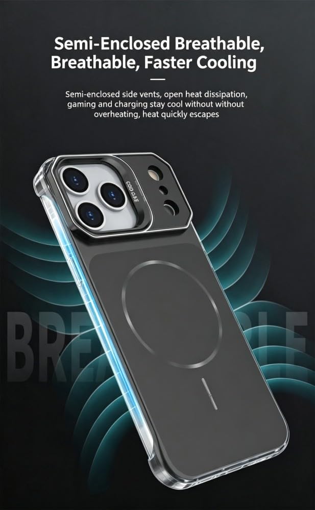 Generic Funda compatible con iPhone 16 Pro (color: naranja) Funda a prueba de golpes con lente de soporte, cubierta trasera sin marco