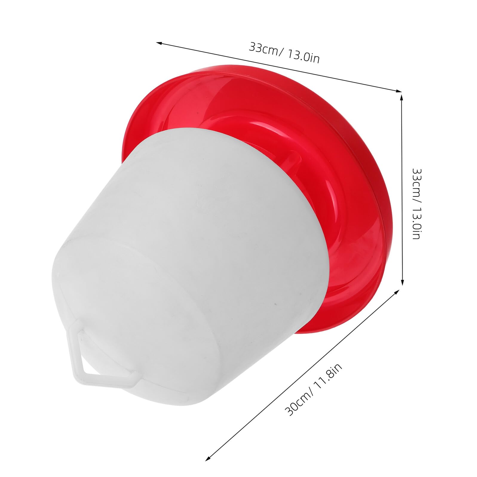 Yardenfun Mangiatoia per Polli e Oche in Plastica Bianca Design Creativo, Resistente alle Cadute, per Uso Esterno in Allevamenti e Cortili
