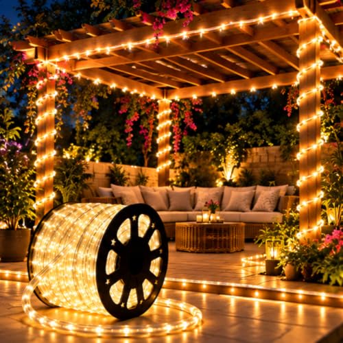 Image of Desidiya 50M LED Rope Light Warm White Lights for Decoration